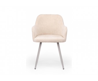 Стул на металлокаркасе Инфини 360 латте (ocean 003) / серый