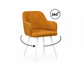 Стул на металлокаркасе Инфини 360 терракота (ocean 015) / белый