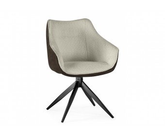 Стул на металлокаркасе Kansas brown / cream / black