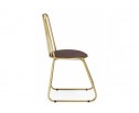 Стул на металлокаркасе Лирион какао велюр / золото в Кургане