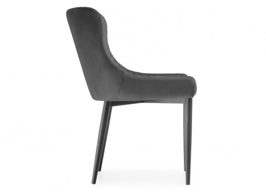 Стул на металлокаркасе Teo dark gray / black в Кургане