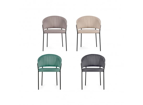 Стул на металлокаркасе Лео темно-синий / черный в Кургане