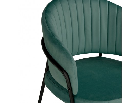 Стул на металлокаркасе Лео темно-синий / черный в Кургане