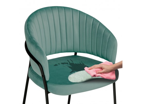 Стул на металлокаркасе Лео темно-синий / черный в Кургане