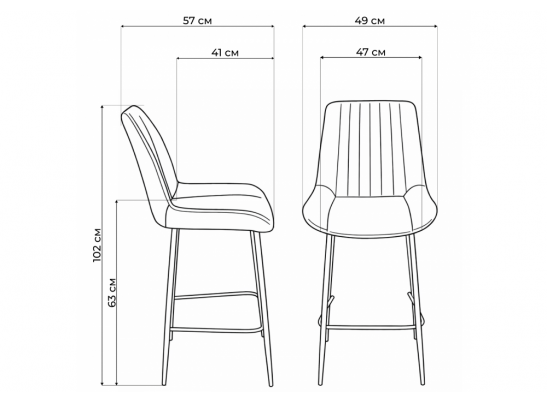 Полубарный стул Седа светло-серый (zd 960) / золотой в Кургане
