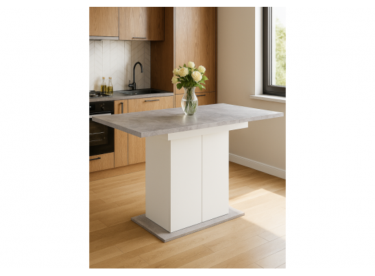 Деревянный стол Carla белый / цемент светлый в Кургане