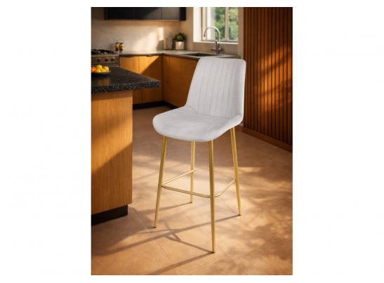 Полубарный стул Седа светло-серый (zd 960) / золотой в Кургане