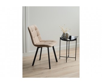 Стул на металлокаркасе Чилли бежевый / черный