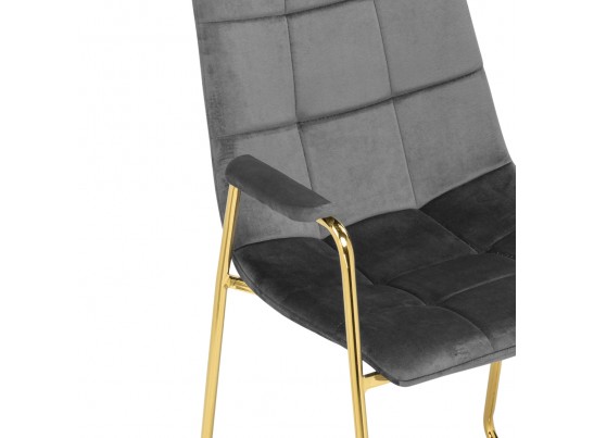 Стул на металлокаркасе Lana dark grey / gold в Кургане