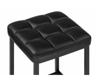 Барный стул Лофт кож.зам. черный / черный матовый