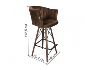 Барный стул Sheffilton SHT-ST42-1/S80 кофейный трюфель / темный орех / черный