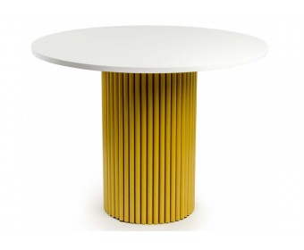 Деревянный стол Барел 89 белый / золото