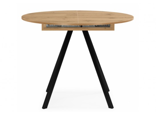 Деревянный стол Карпер 90(120) дуб вотан / черный матовый в Кургане