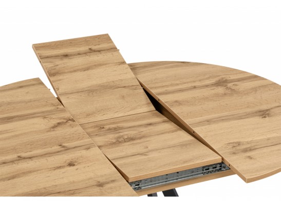 Деревянный стол Карпер 90(120) дуб вотан / черный матовый в Кургане