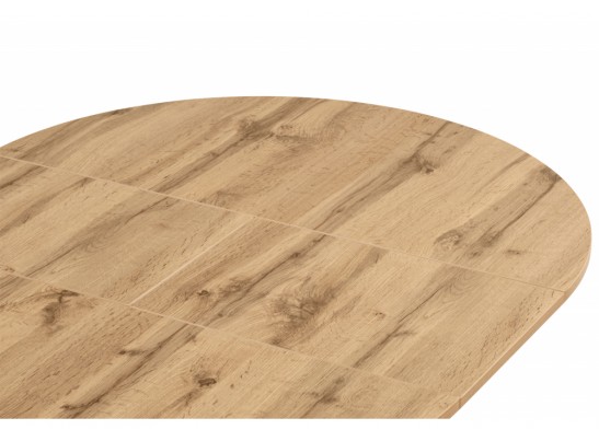 Деревянный стол Карпер 90(120) дуб вотан / черный матовый в Кургане