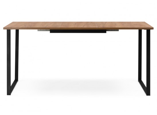 Деревянный стол Лиман 117 (157) x 77 дуб крафт золотой / черный матовый в Кургане