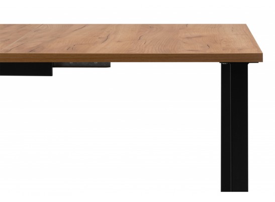 Деревянный стол Лиман 117 (157) x 77 дуб крафт золотой / черный матовый в Кургане