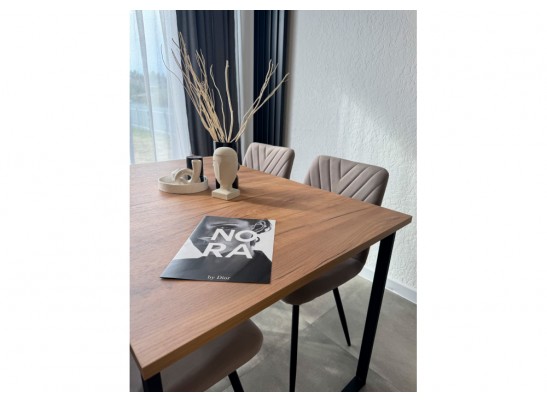 Деревянный стол Лиман 117 (157) x 77 дуб крафт золотой / черный матовый в Кургане