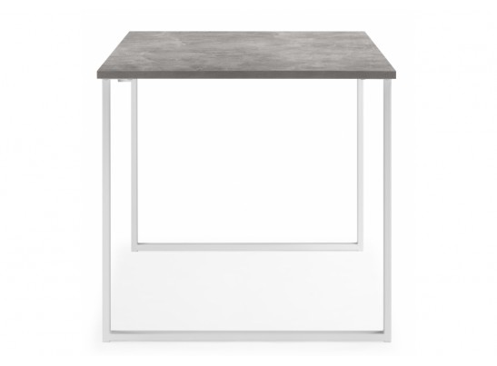 Деревянный стол Лиман 117 x 77 бетон светлый / белый матовый в Кургане