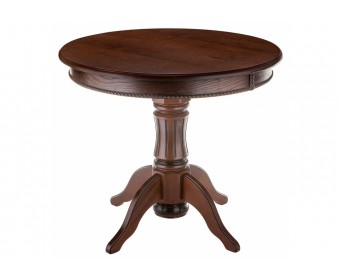 Деревянный стол Павия 90(120)х90х80 орех с коричневой патиной