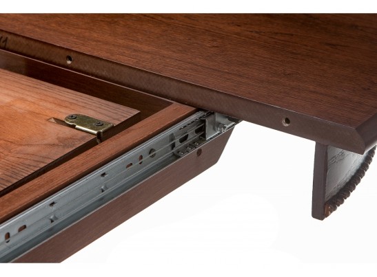 Деревянный стол Павия 90(120)х90х80 орех с коричневой патиной в Кургане