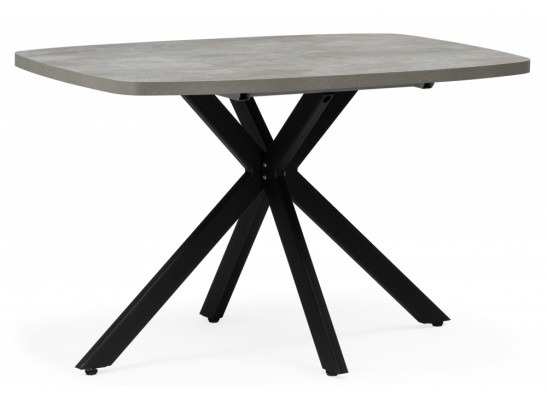 Деревянный стол Кортез 32 116(160)x77 раздвижной цемент / черный в Кургане