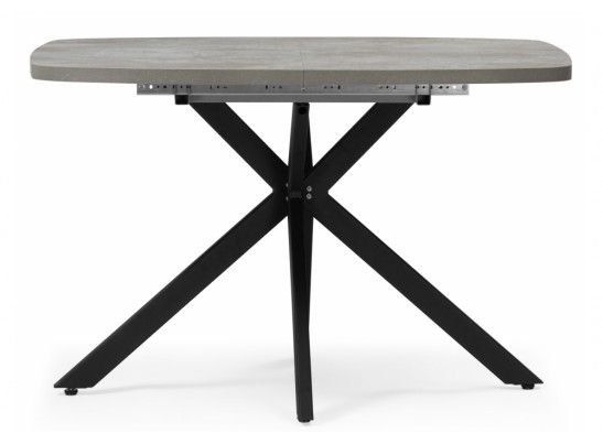 Деревянный стол Кортез 32 116(160)x77 раздвижной цемент / черный в Кургане