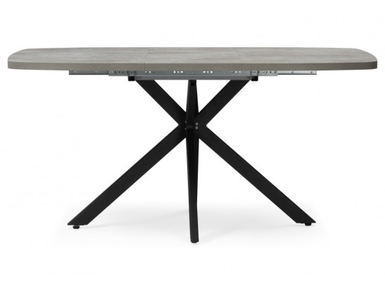 Деревянный стол Кортез 32 116(160)x77 раздвижной цемент / черный в Кургане