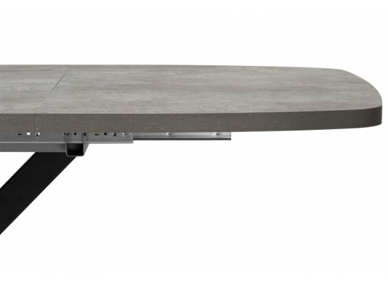 Деревянный стол Кортез 32 116(160)x77 раздвижной цемент / черный в Кургане