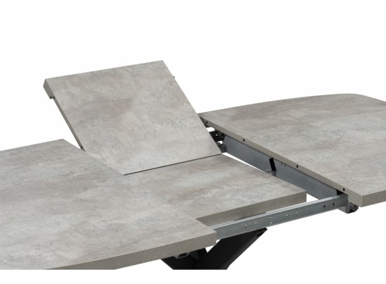 Деревянный стол Кортез 32 116(160)x77 раздвижной цемент / черный в Кургане