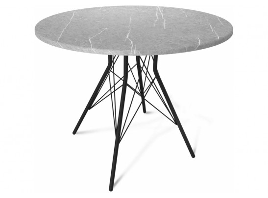 Деревянный стол SHT-TU2-1/90 черный муар / серый мрамор в Кургане