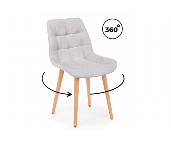 Деревянный стул Челси 360 светло-серый (zd 960) / светлое дерево