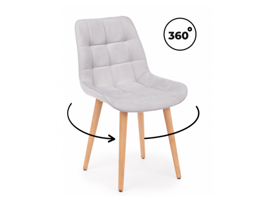 Деревянный стул Челси 360 светло-серый (zd 960) / светлое дерево в Кургане