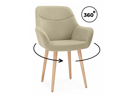 Деревянный стул Флюид 360 бежевый (zd 210) / светлое дерево в Кургане