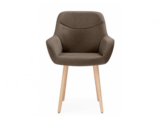 Деревянный стул Флюид коричневый (glory 08) / светлое дерево в Кургане