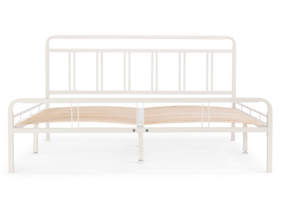 Двуспальная кровать Рейк 160х200 белая в Кургане