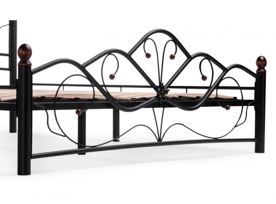 Двуспальная кровать Виктори 2 160х200 черная в Кургане