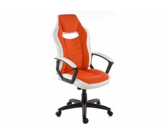 Компьютерное кресло Gamer белое / оранжевое