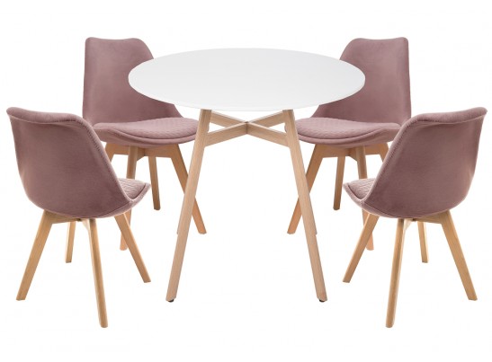 Обеденная группа Арги 80 light purple / white / wood в Кургане