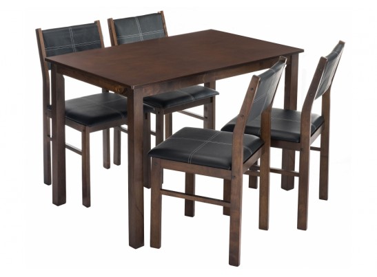 Обеденная группа Bahamas (стол и 4 стула) oak / black в Кургане