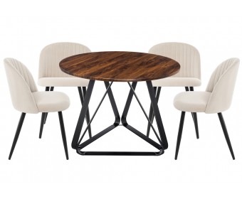 Обеденная группа Енлиан beige / brown / black