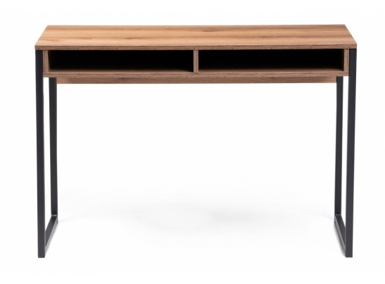 Письменный стол Леон Лофт 110х55х75 черный матовый / дуб делано темный в Кургане