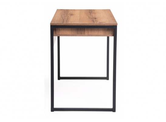 Письменный стол Леон Лофт 110х55х75 черный матовый / дуб делано темный в Кургане