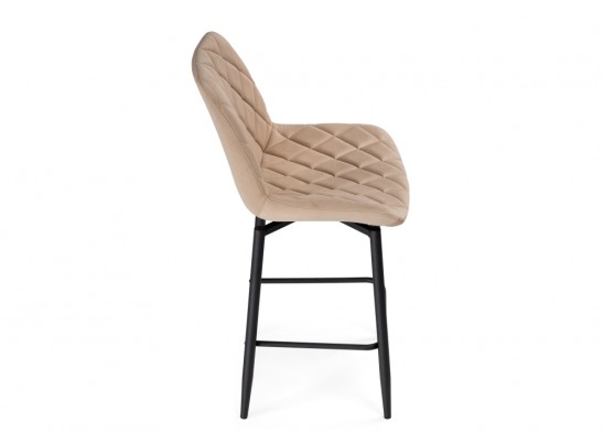 Полубарный стул Баодин К Б/К крутящийся бежевый / черный в Кургане