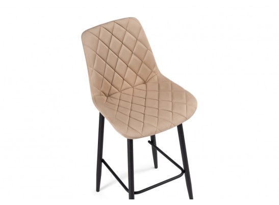 Полубарный стул Баодин К Б/К крутящийся бежевый / черный в Кургане