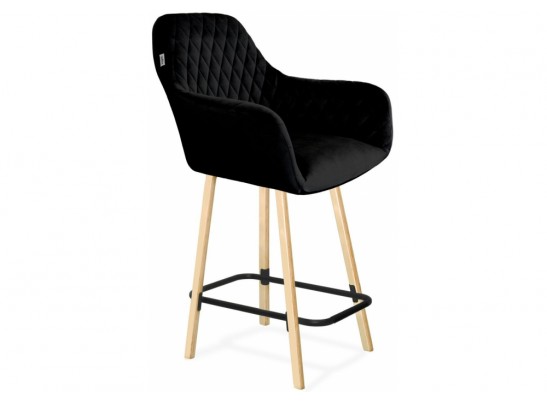 Полубарный стул Sheffilton SHT-ST38/S94-1 ночное затмение / прозрачный лак / черный муар в Кургане