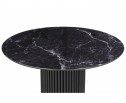 Стеклянный стол Барел 110 черный мрамор / черная пленка / черный
