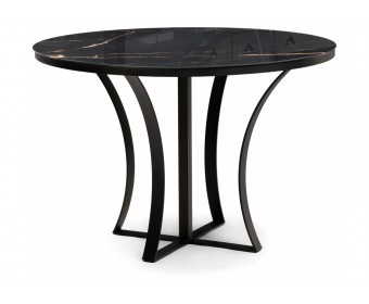 Стеклянный стол Нейтон обсидиан / черный