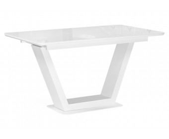 Стол Иматра 140(180)х80х75 белый / белая шагрень