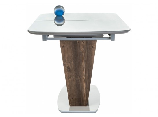 Стол на тумбе Петир 120(160)х80х75 серый / орех кантри в Кургане